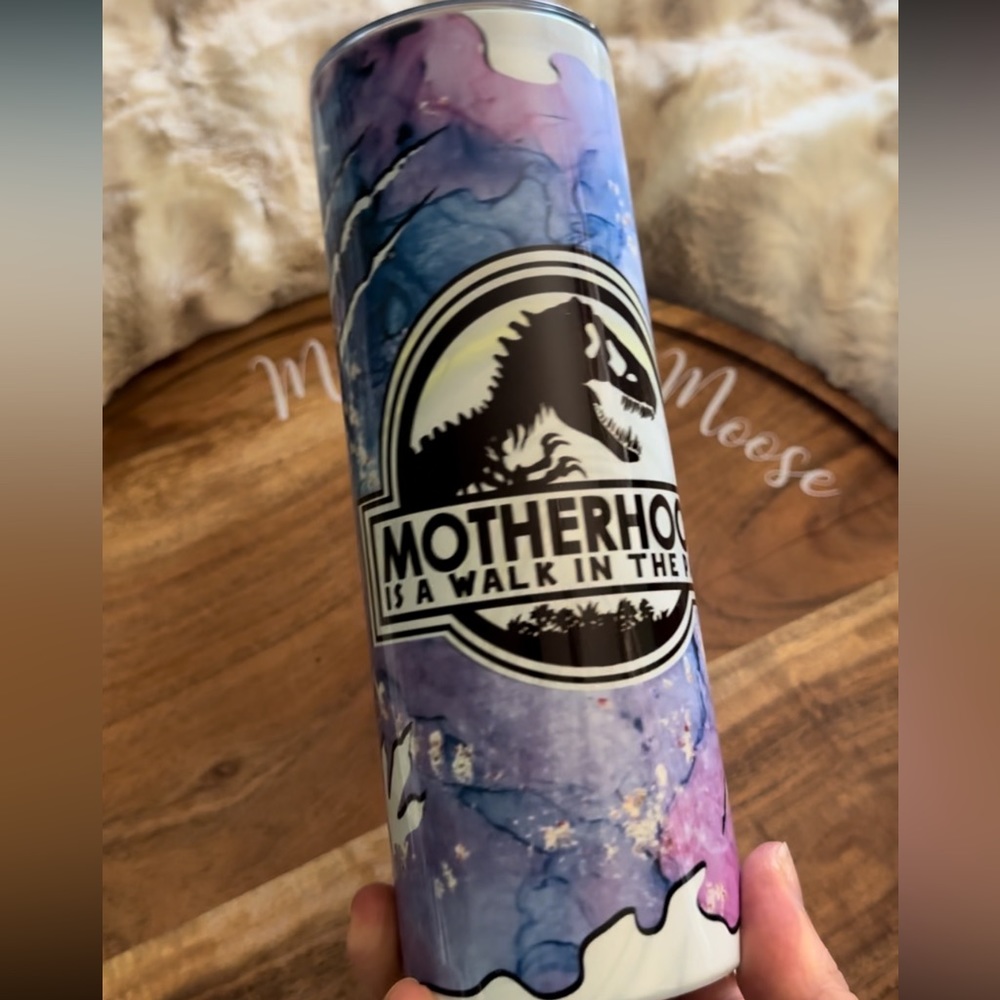Motherhood is a walk in the park 20oz tumbler